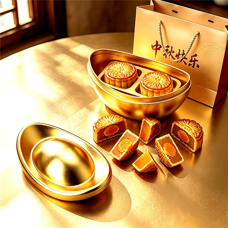 金元宝月饼铁盒
