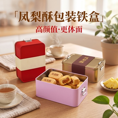 滑扣凤梨酥铁盒